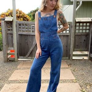 Rare 1970’s Landlubber High Waist Flare Leg Overalls